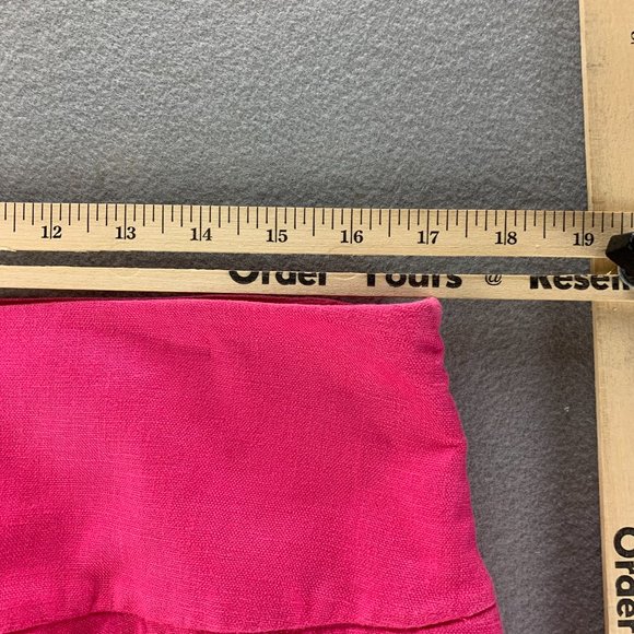 **SOLD**Lauren Ralph Lauren LRL Womens Skirt 12 Pink Linen Skater Flare Pockets - Picture 6 of 10